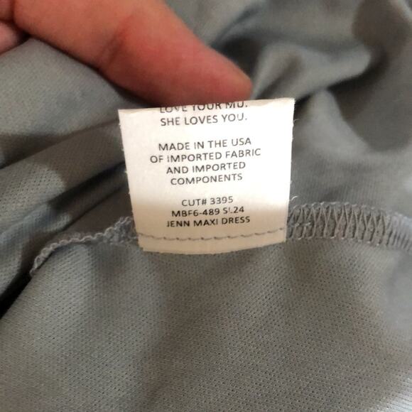 NWT Show Me Your Mumu Jenn steel blue Maxi Dress XXS - Picture 8 of 9